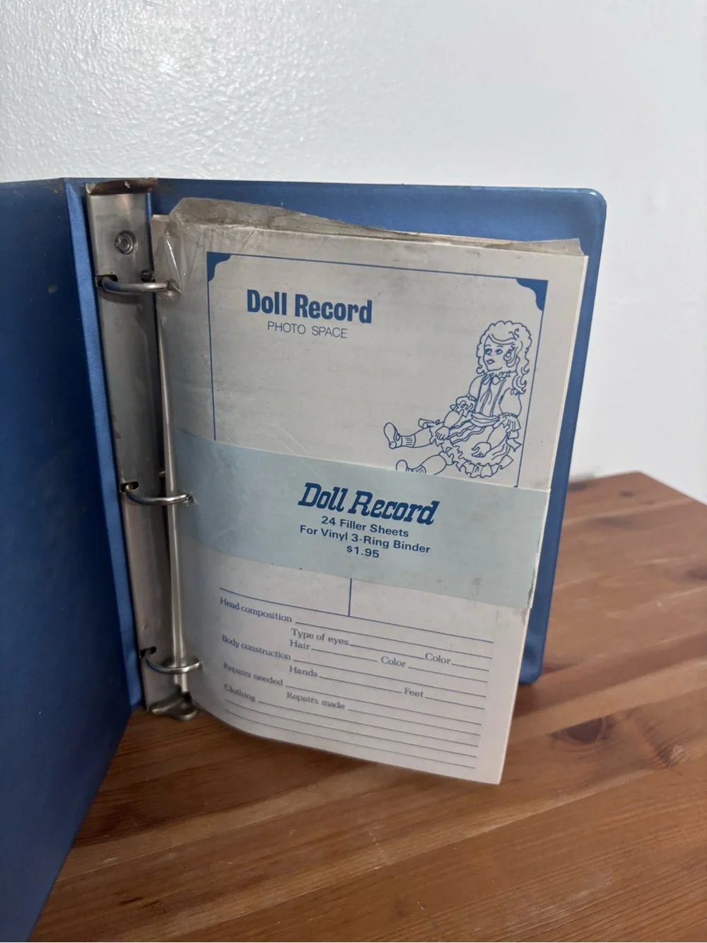 Doll Record Binder Book With Antique Doll Photos Collectors Gide Book 1983